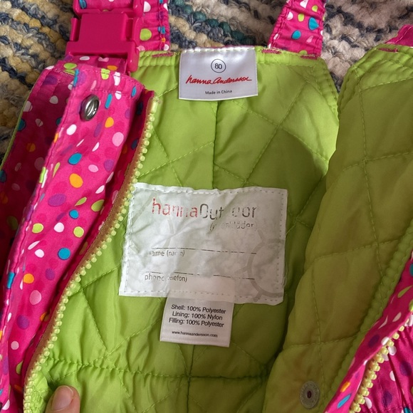 Hanna Andersson polka dot snowpants size 80cm/US 18-24m - Picture 2 of 3